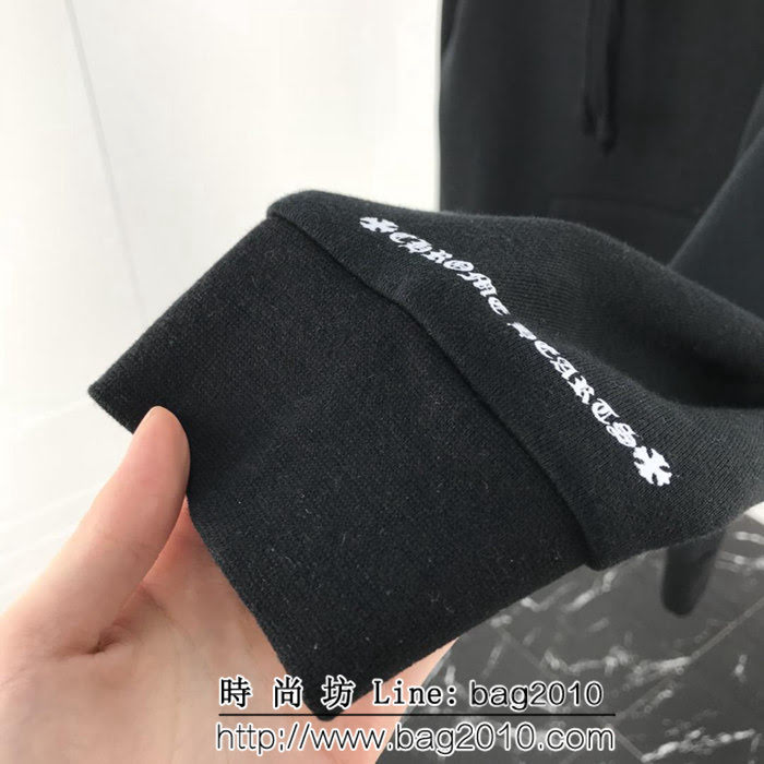 Chrome hearts 克羅心 18ss秋冬新款 梵文印花圖案 加絨加厚連帽衛衣 情侶款 ydi1296